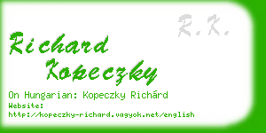 richard kopeczky business card