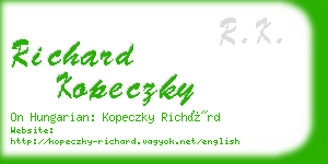 richard kopeczky business card